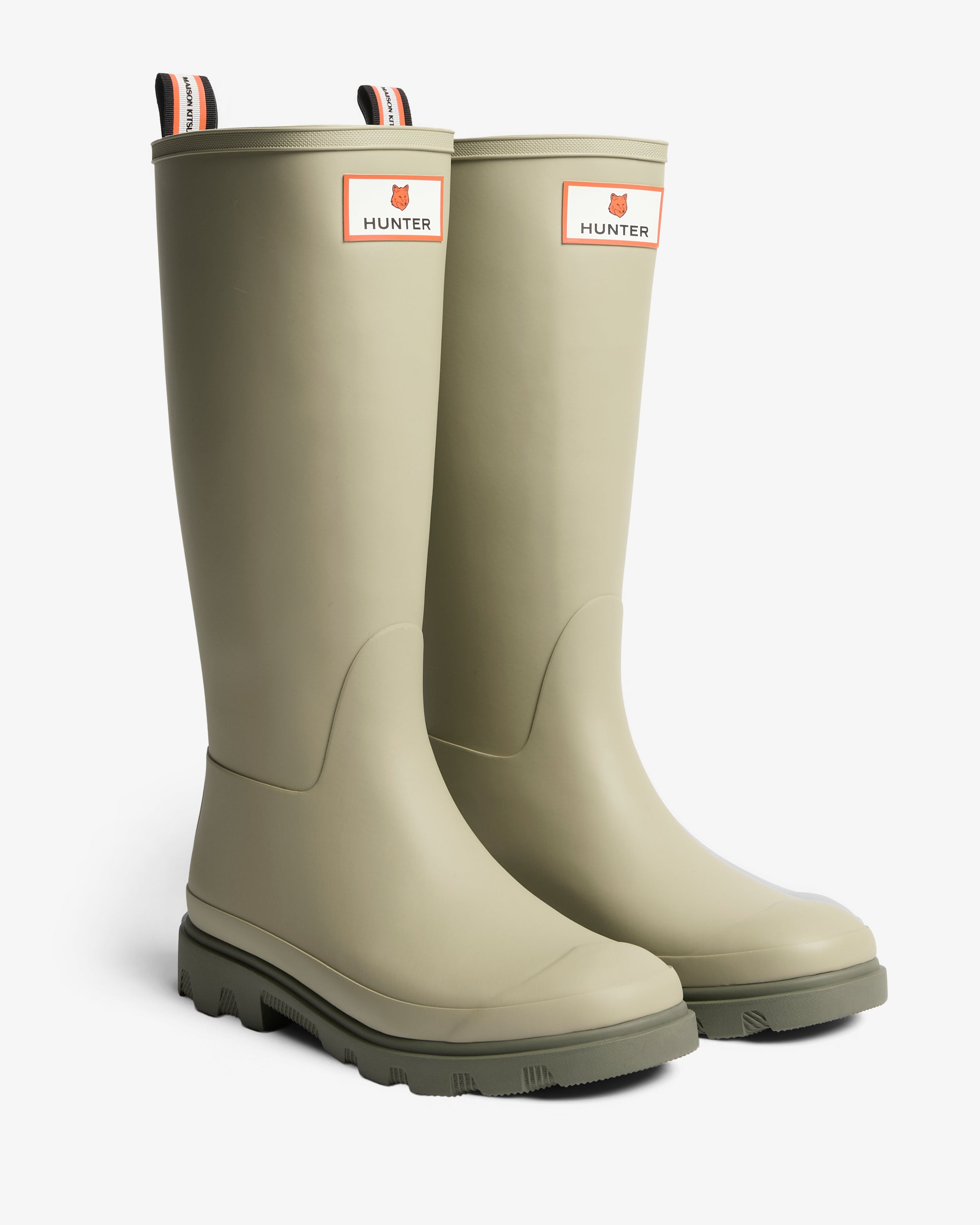 Hunter Boots Maison Kitsune X Hunter Unisex Downpour Tall Ashtree
