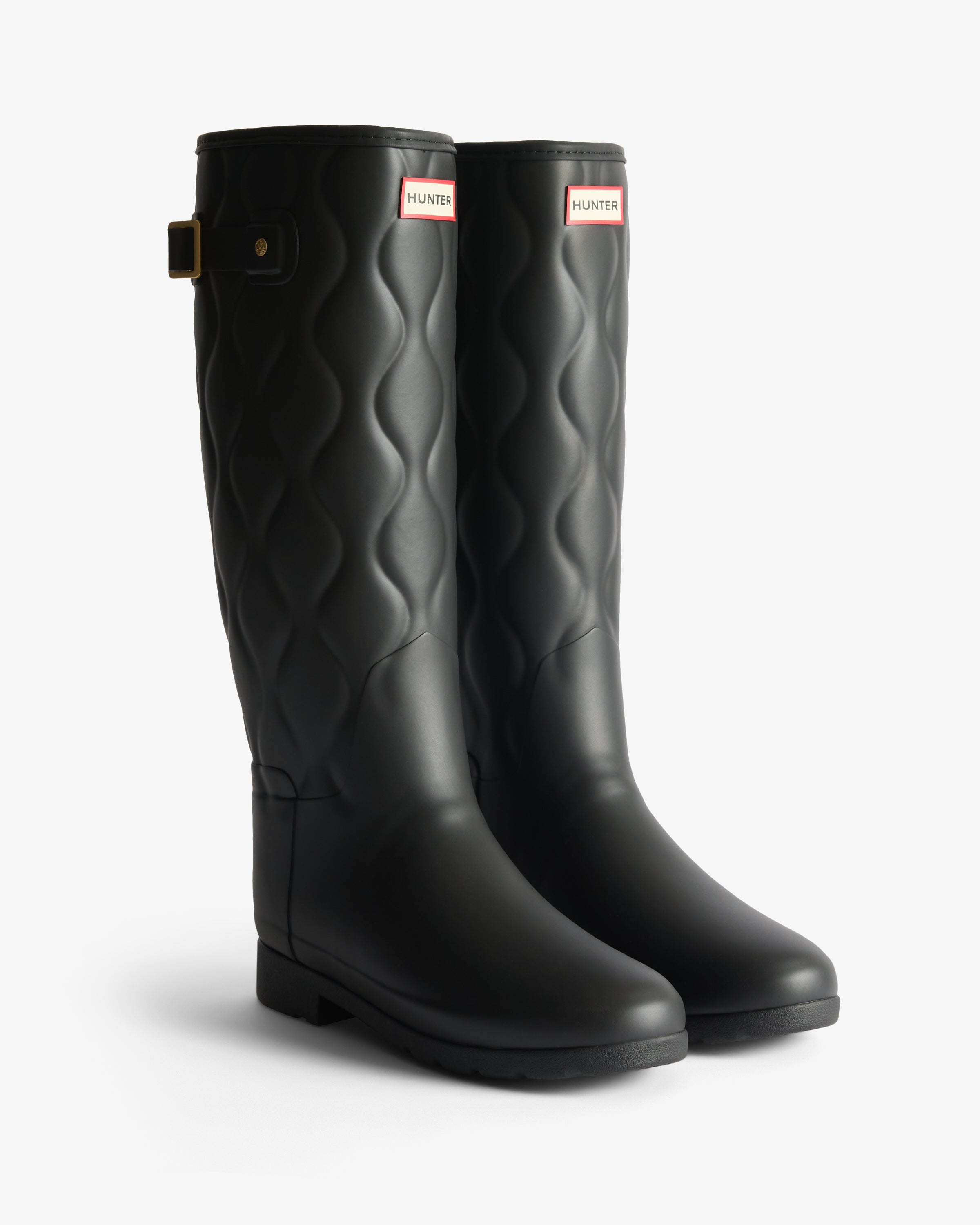 Hunter Boots Women's Original Refined Tall Onionquilt Boots Black