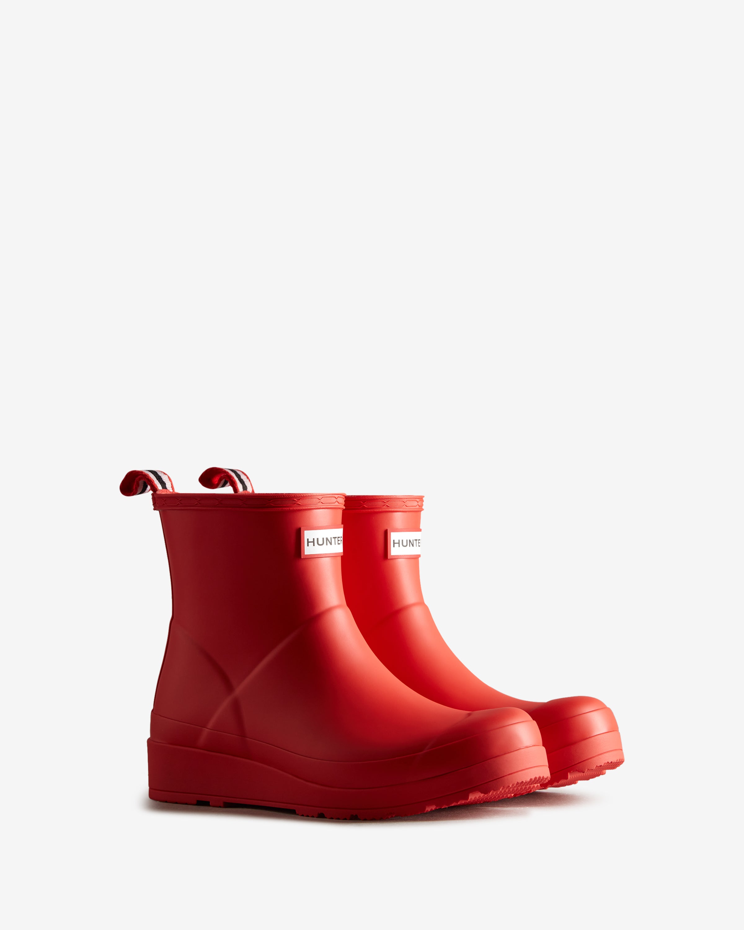 Hunter Boots Women's Play Short Wellington Boots Logo Red – Hunter