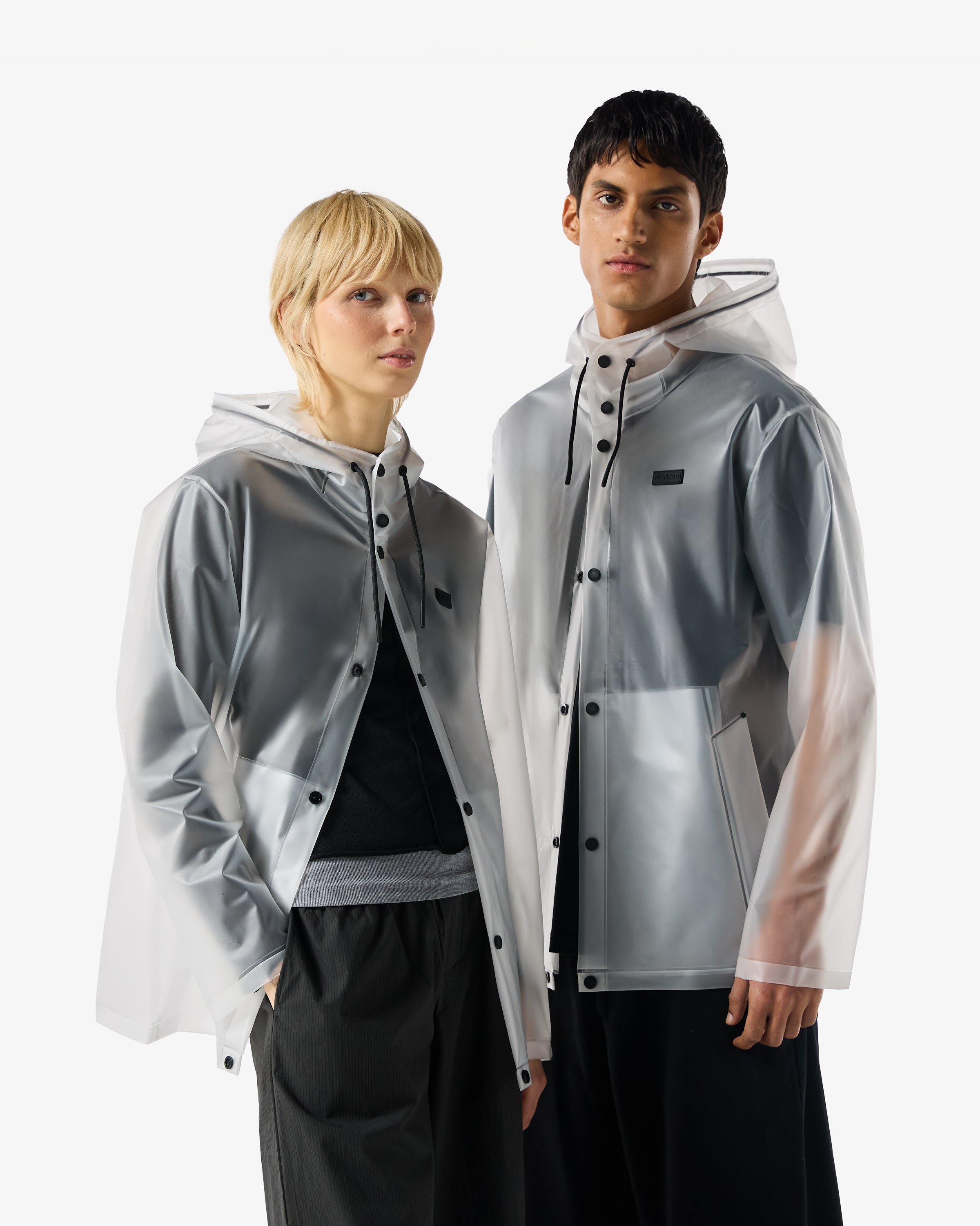 Hunter Boots Hooded Izzy Rain Jacket Clear Matte – Hunter Boots Nordic