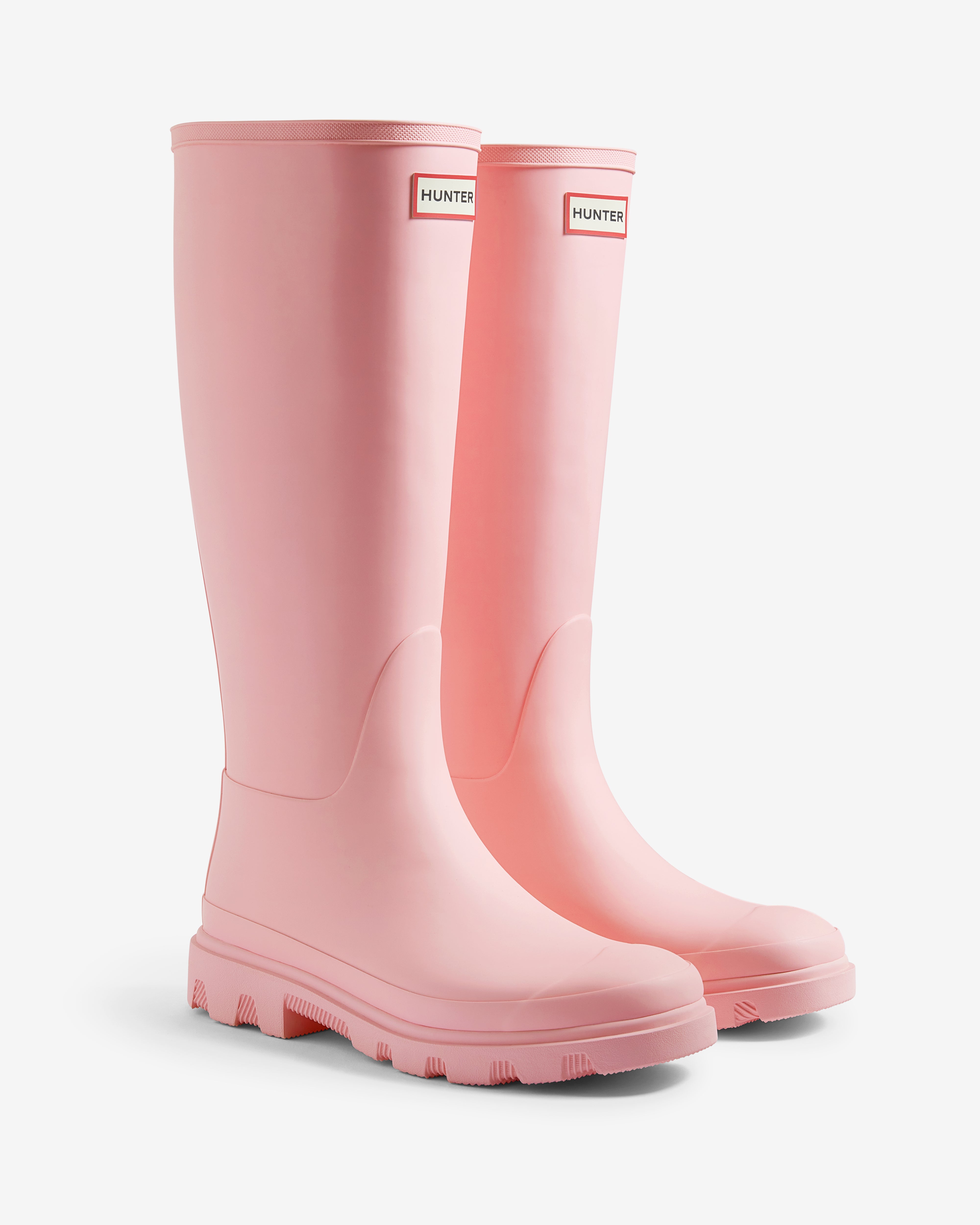 HUNTER ピンク ロングレインブーツ UK38 Hunter Boots Unisex Downpour Tall Boot Parfait Pink