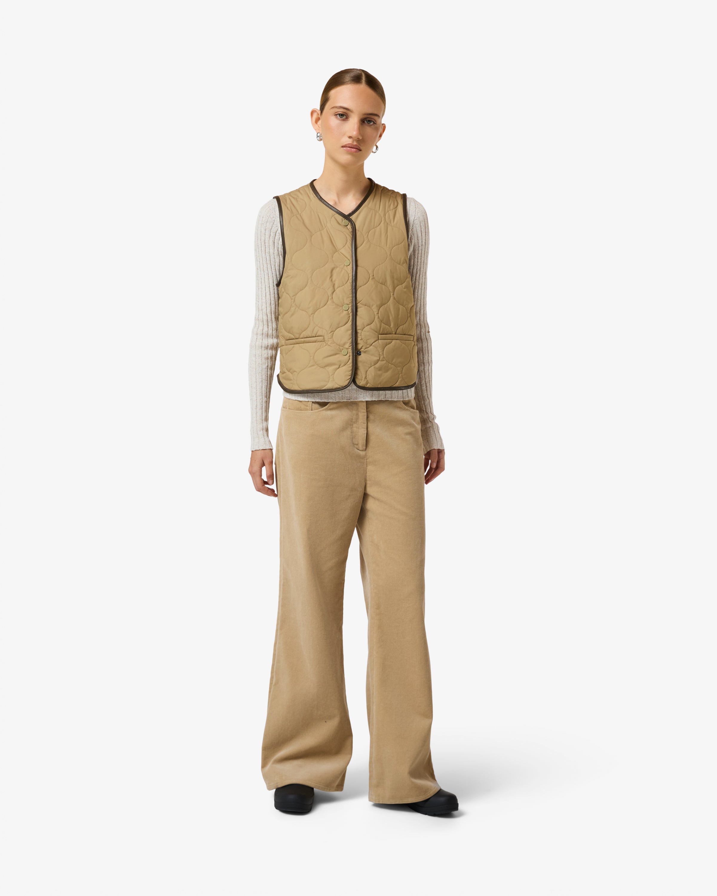 Bonny Quilted Vest Kelp