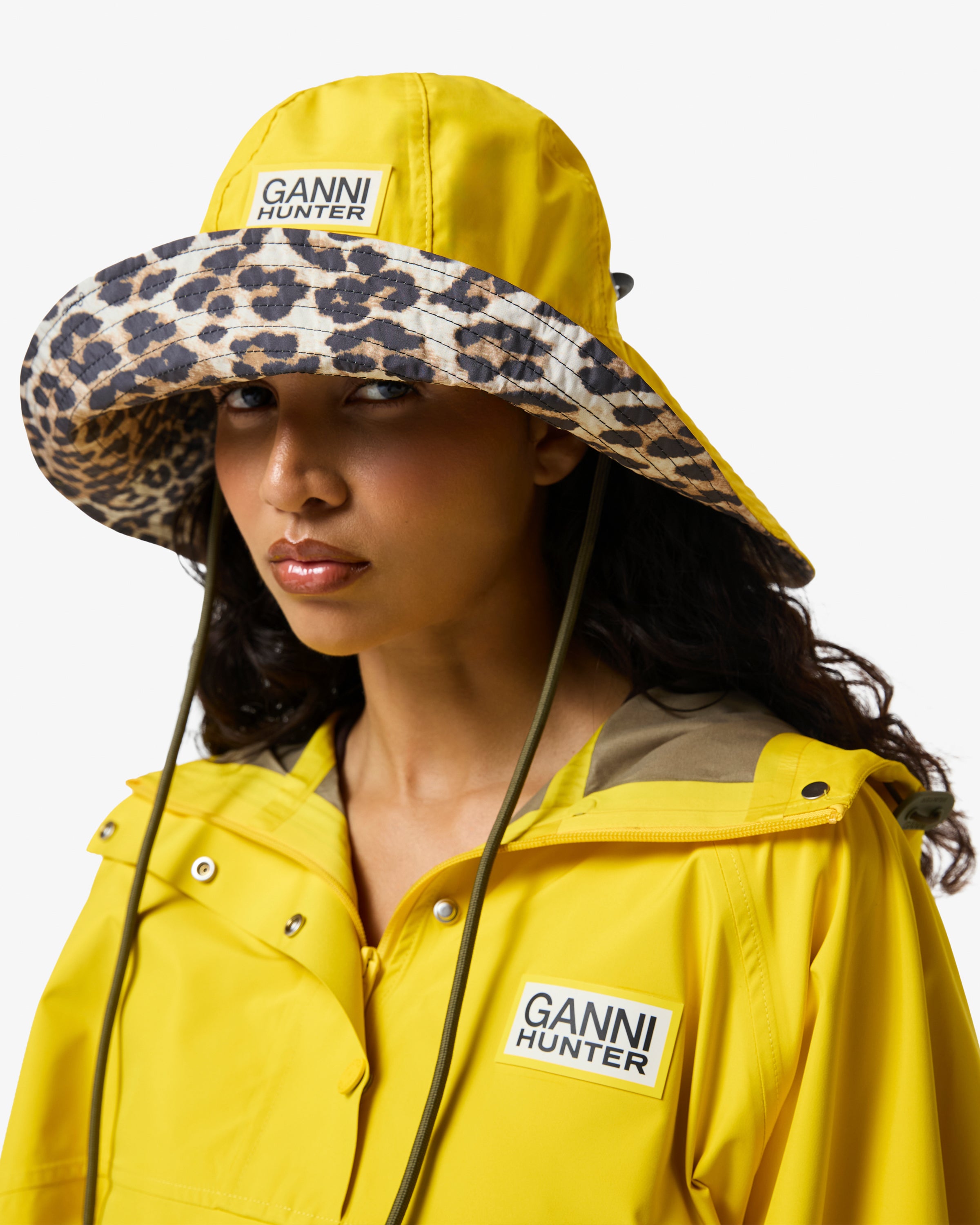 GANNI X Hunter Unisex Waterproof Poncho Lemon