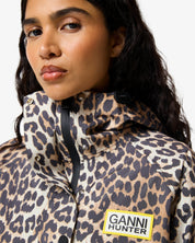 GANNI X Hunter Unisex Waterproof Poncho Leopard