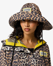 GANNI X Hunter Unisex Waterproof Poncho Leopard