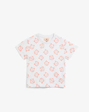 Maison Kitsune X Hunter Kids Fox Head Tee White Burnt Orange
