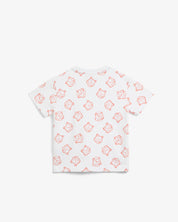 Maison Kitsune X Hunter Kids Fox Head Tee White Burnt Orange