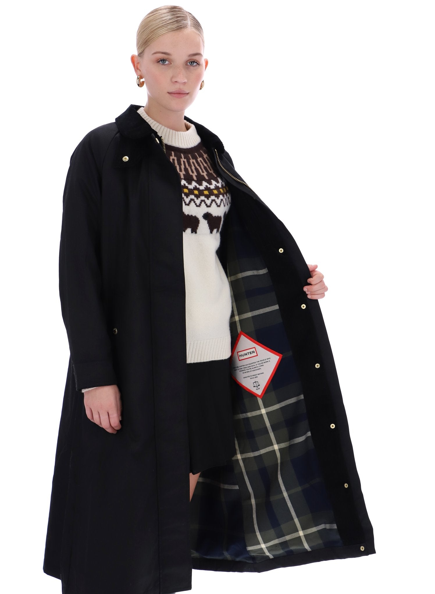 Harrow Long Line Waxed Jacket Black