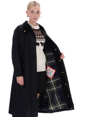 Harrow Long Line Waxed Jacket Black