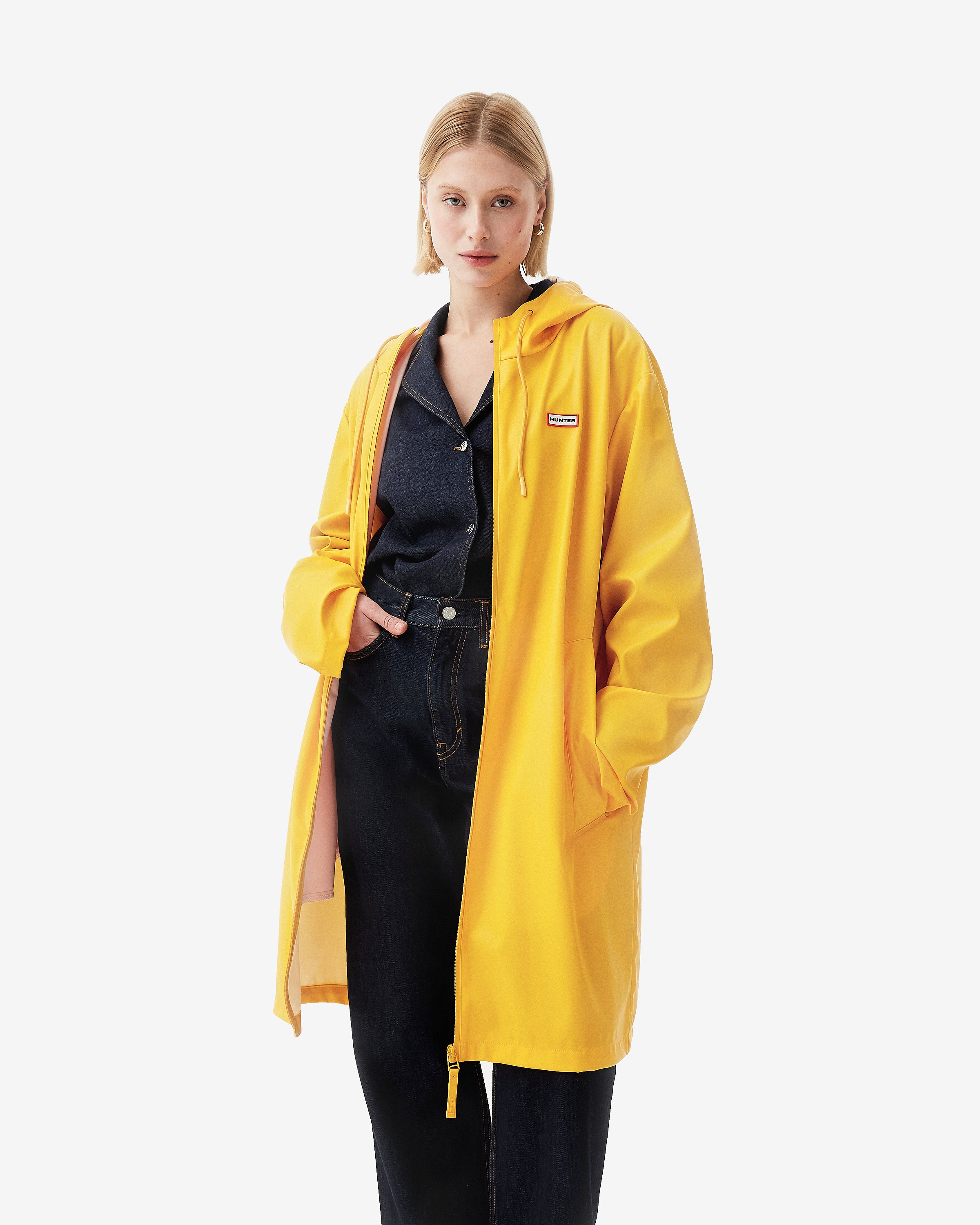 Hunter Boots Unisex Downpour Andrea Rain Coat Gold Fusion – Hunter