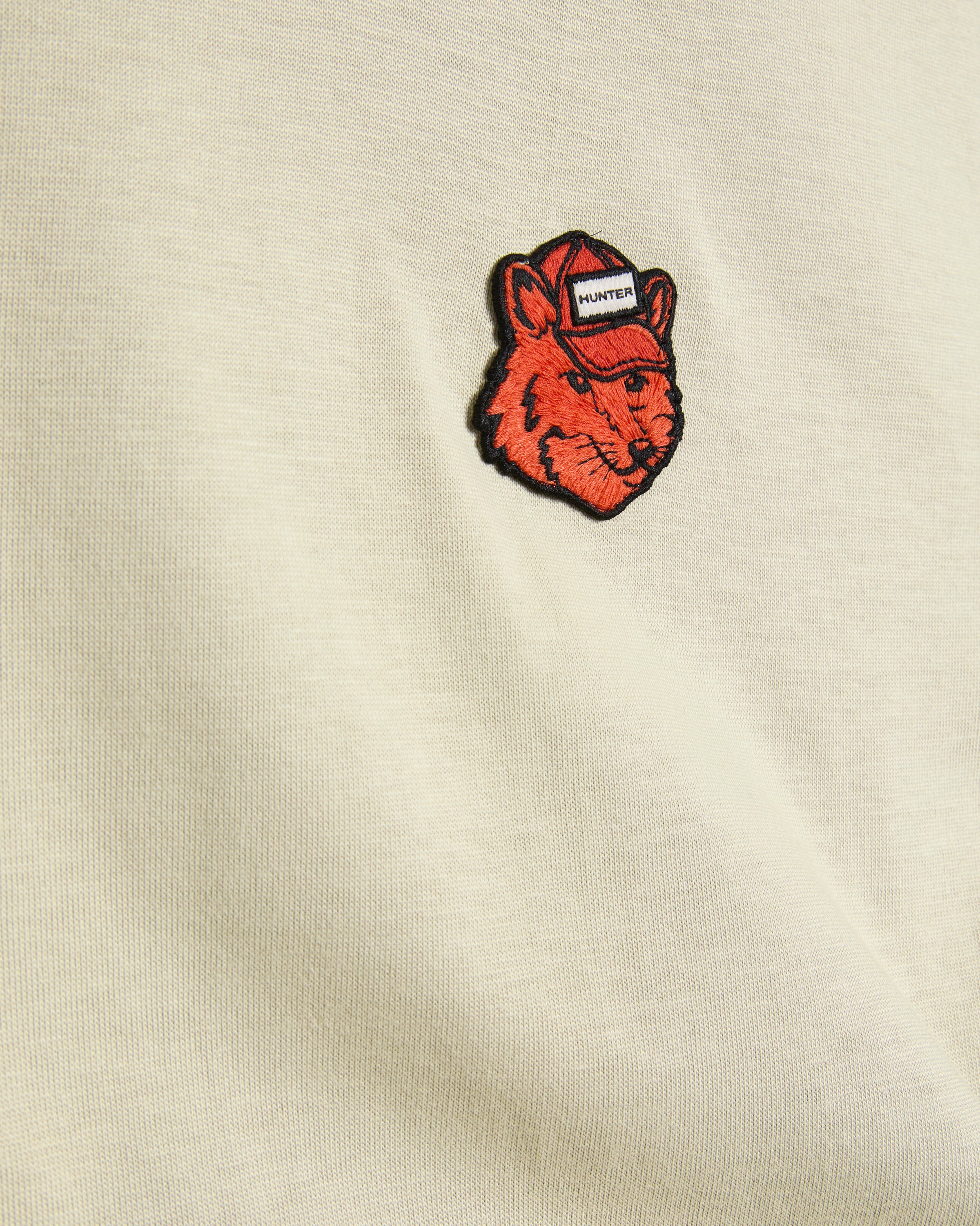 Hunter Boots Maison Kitsune X Hunter Fox Head Patch Tee Stone