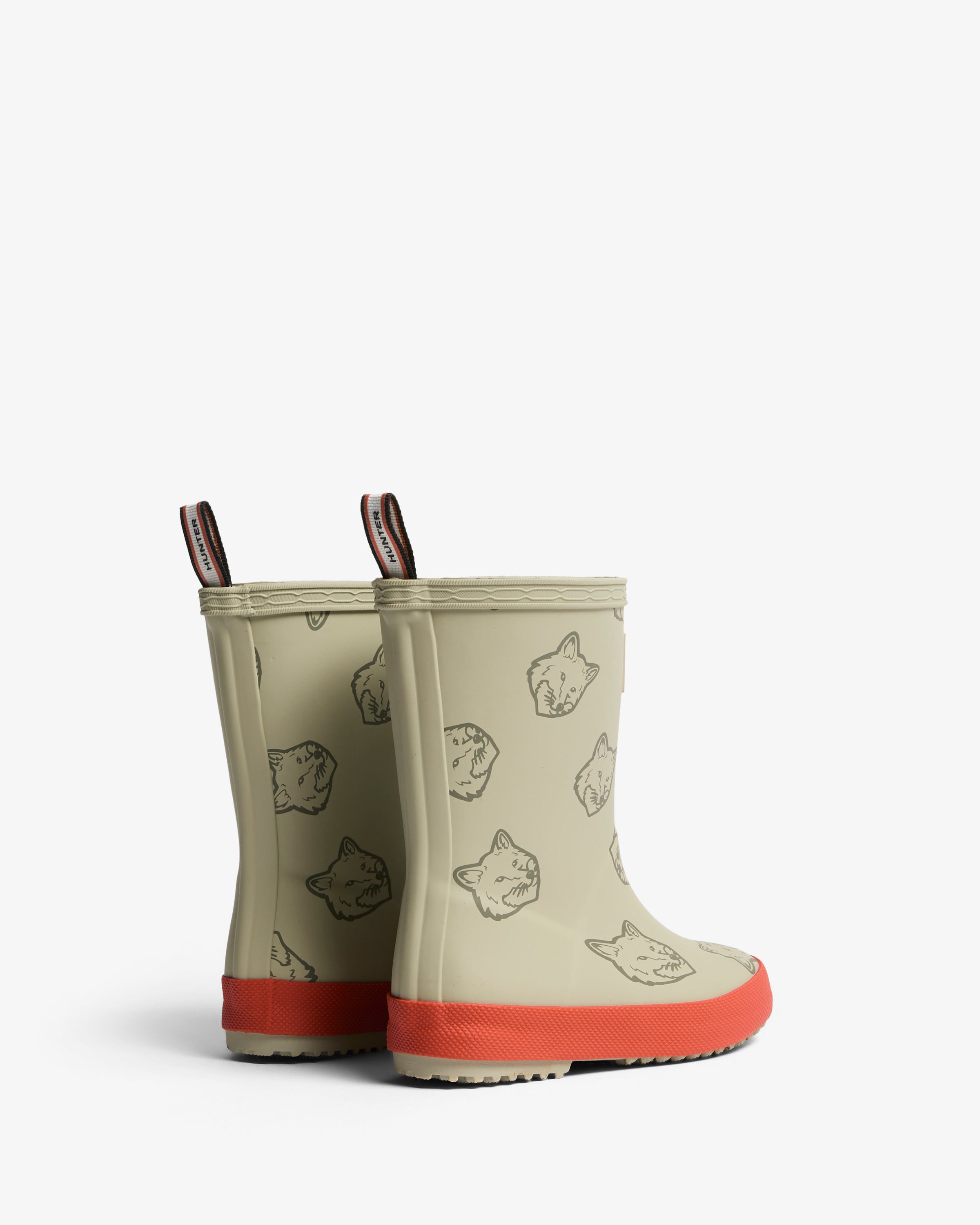 Maison Kitsune X Hunter Fox Head Kids first Contrast Ashtree Burnt Orange