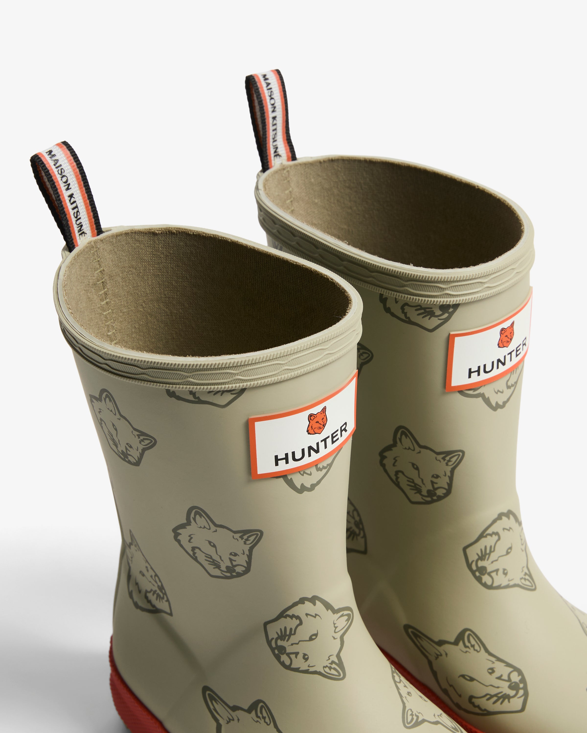 Maison Kitsune X Hunter Fox Head Kids first Contrast Ashtree Burnt Orange
