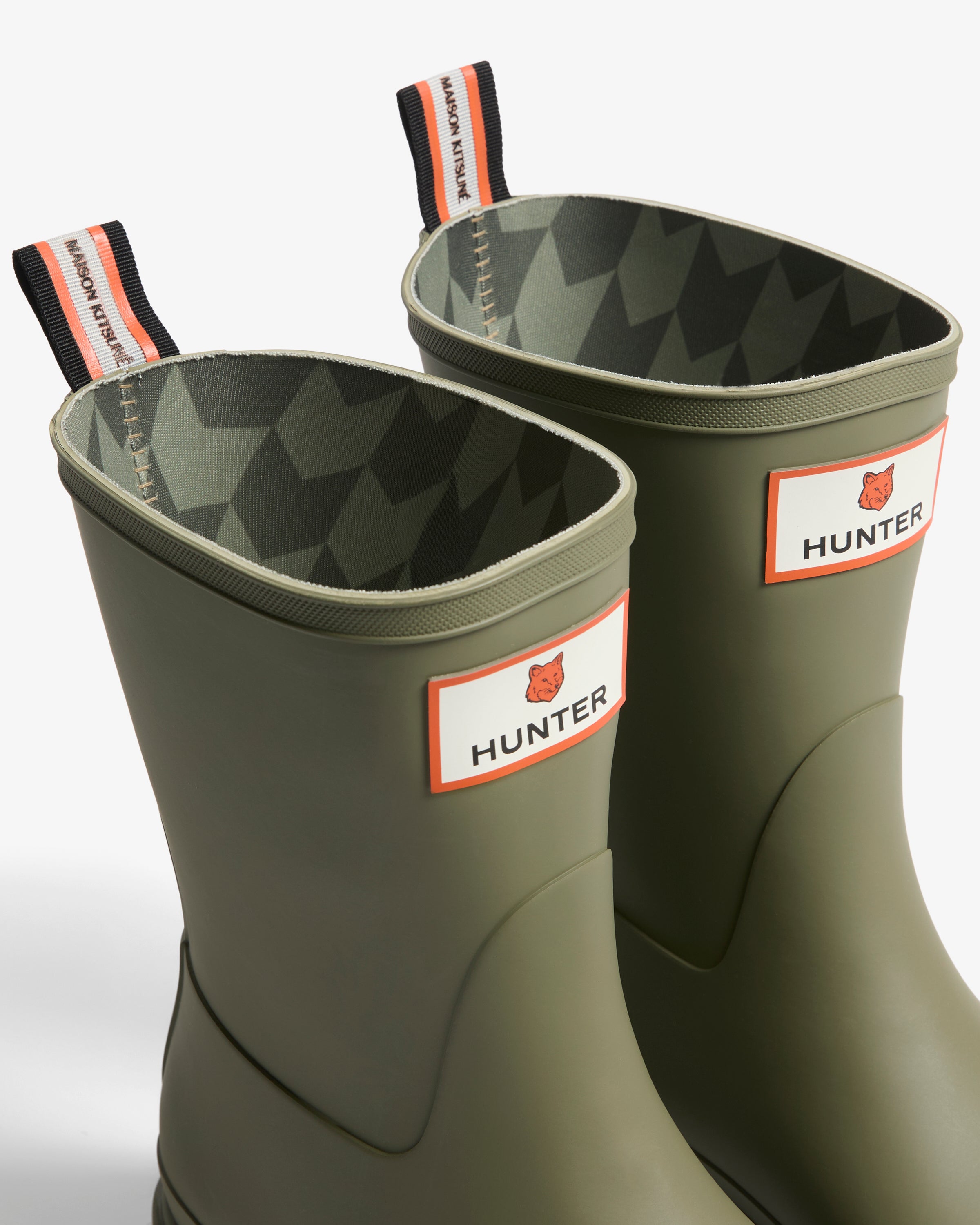 Hunter Boots Maison Kitsune X Hunter Unisex Downpour Short Laurel