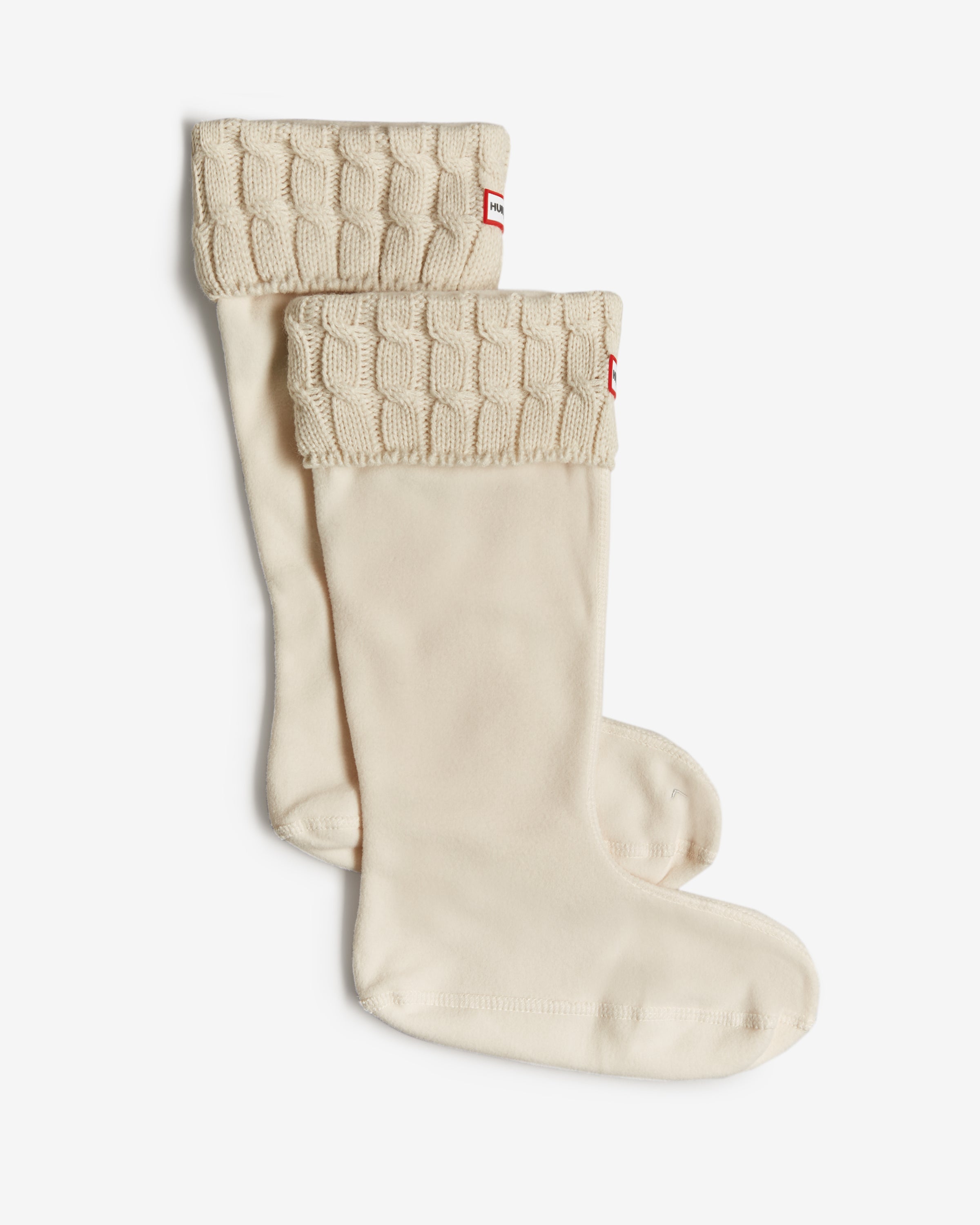 6 Stitch Cable Tall Boot Sock Hunter White