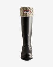 6 Stitch Cable Tall Boot Sock Hunter White