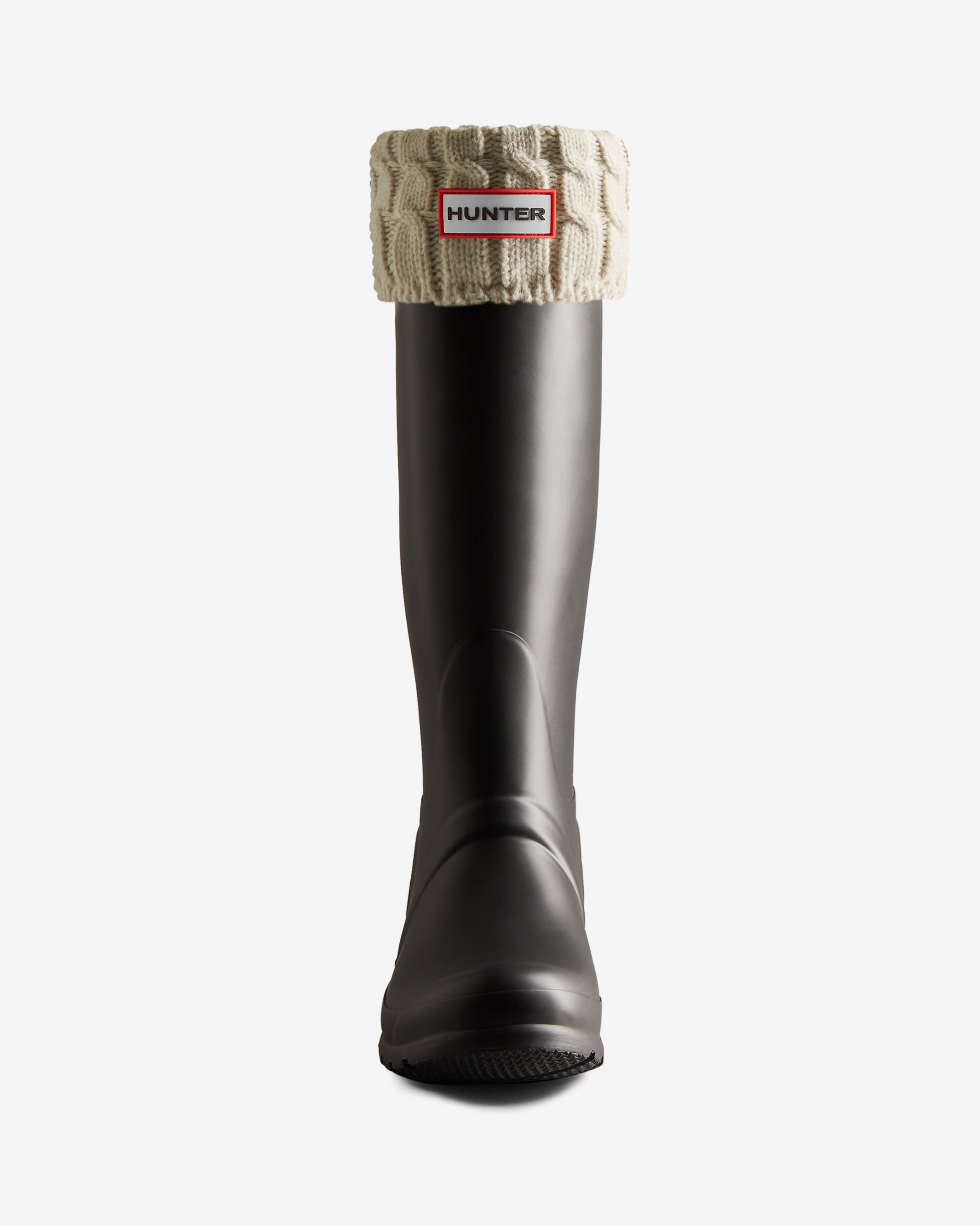 6 Stitch Cable Tall Boot Sock Hunter White