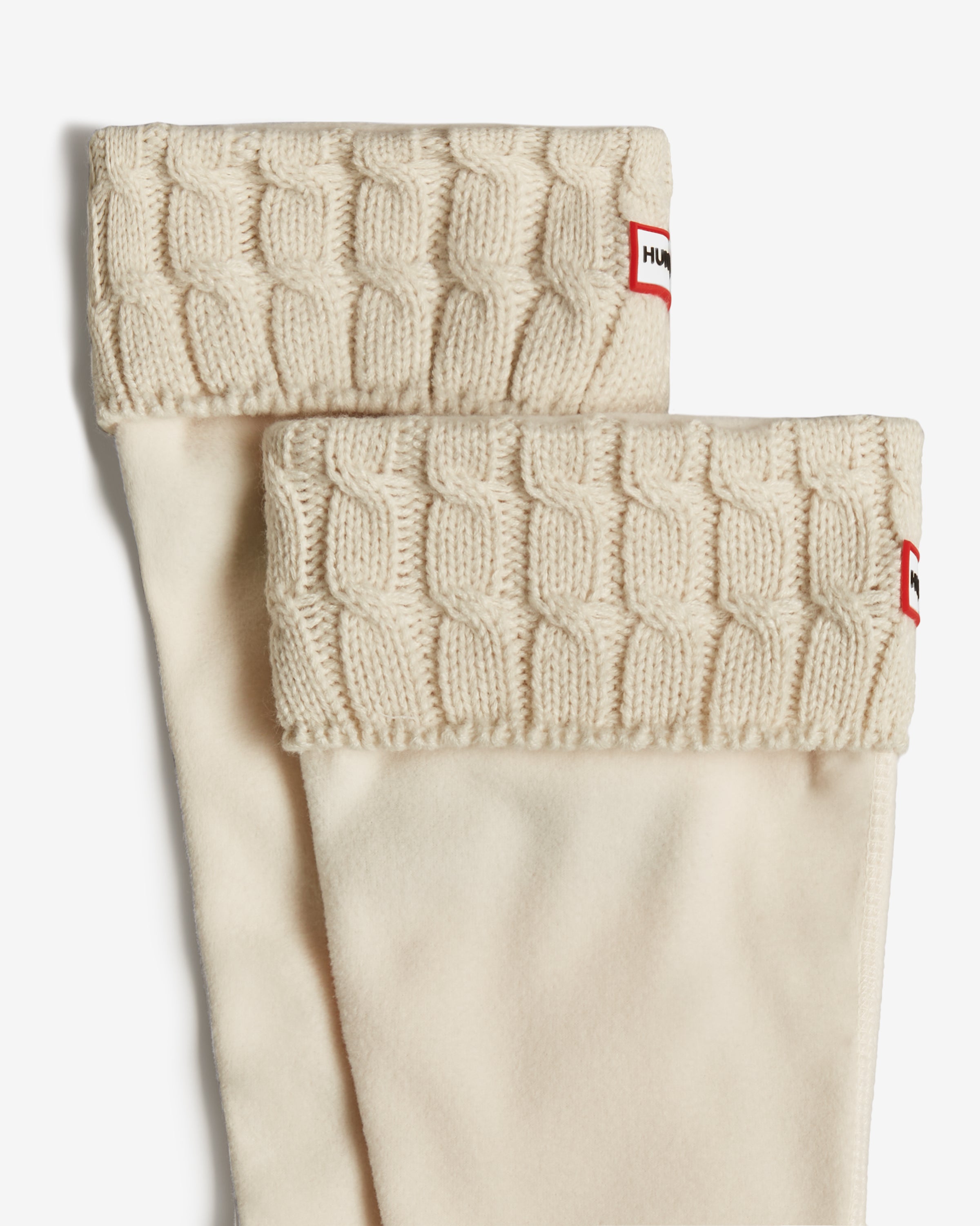 6 Stitch Cable Tall Boot Sock Hunter White