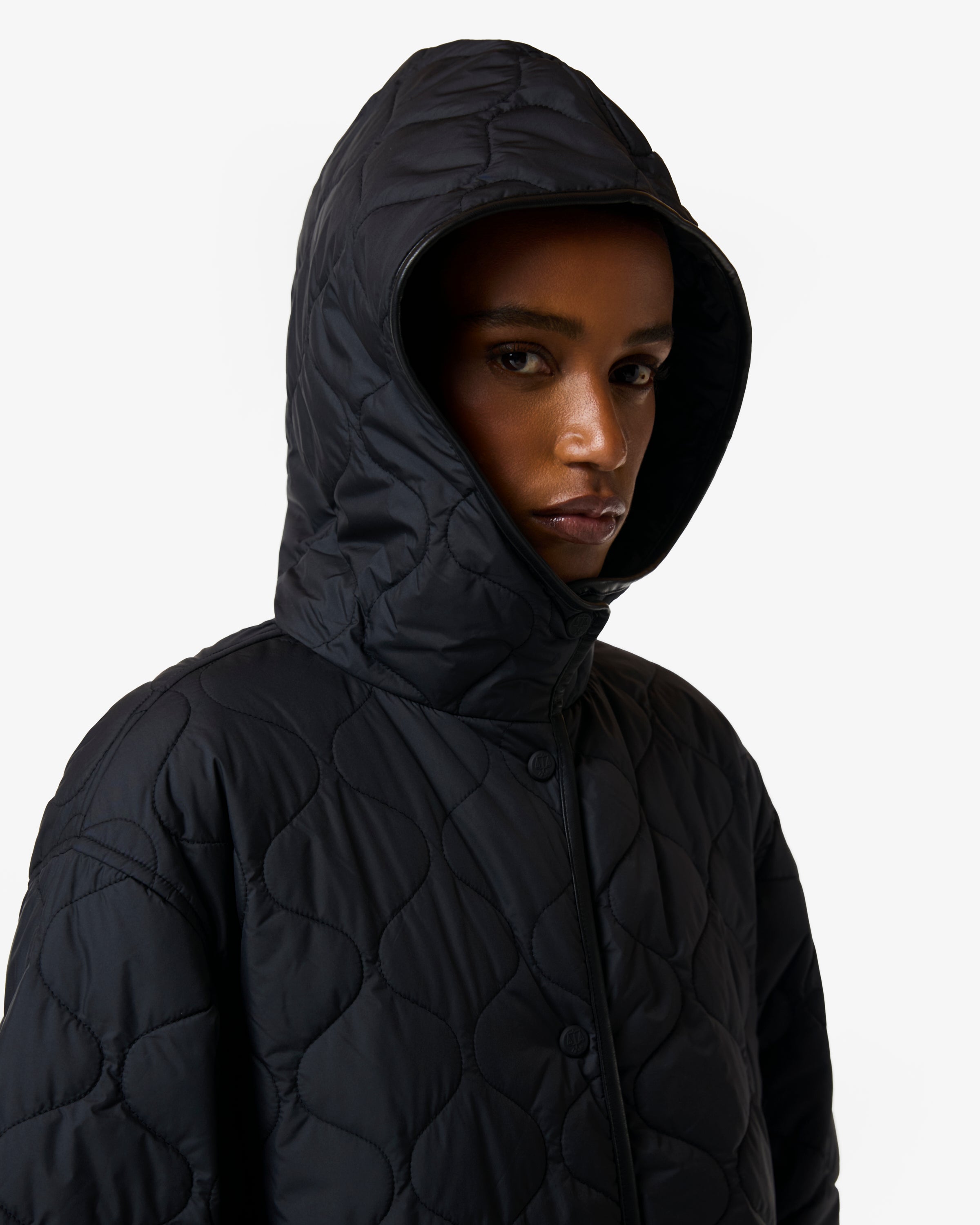 Lyne Quilted Parka Black