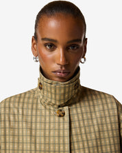 Meagan Check Coat Kelp Check