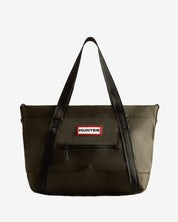 Nylon Midi Topclip Tote Bag Dark Olive