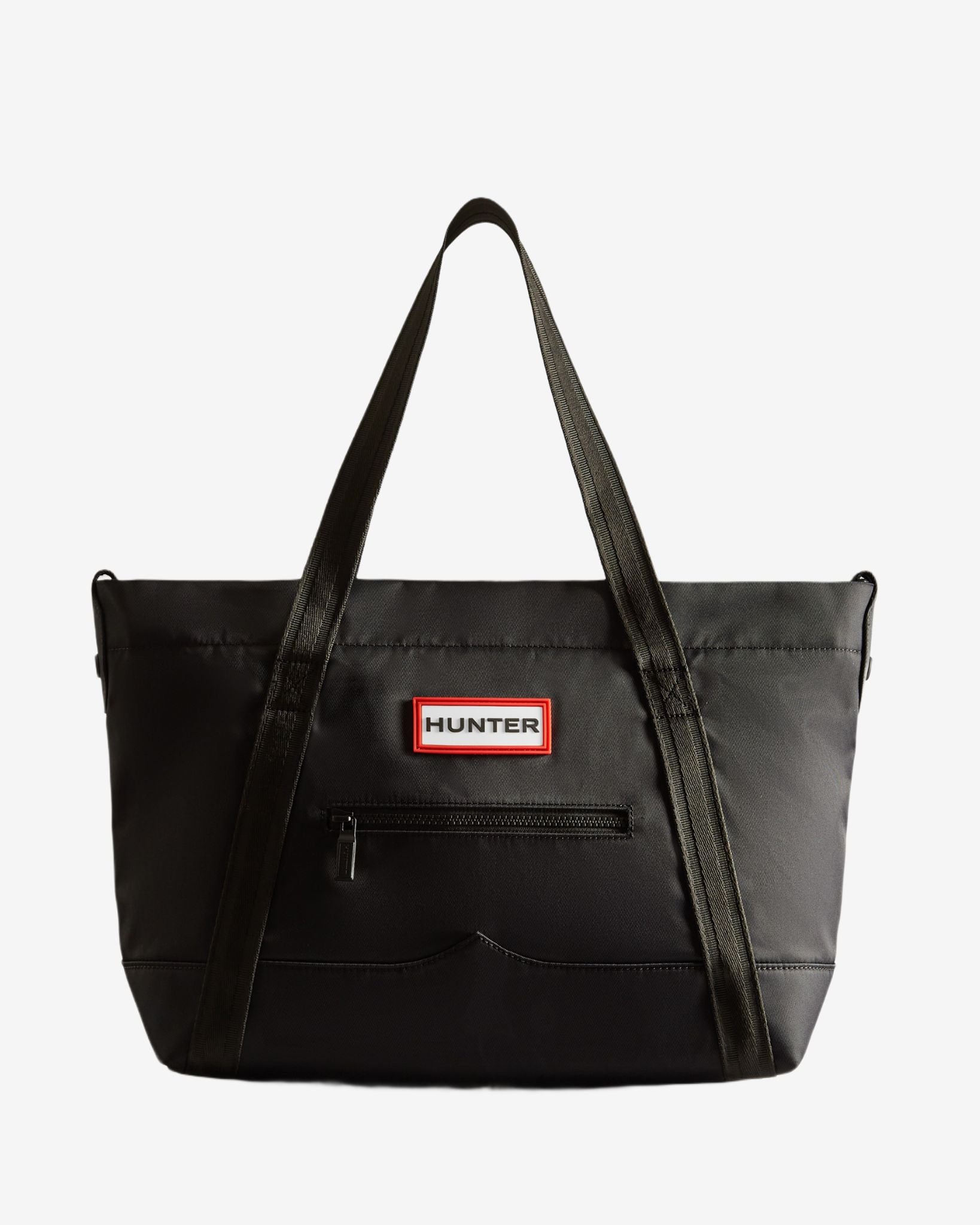 Nylon Midi Topclip Tote Bag Black