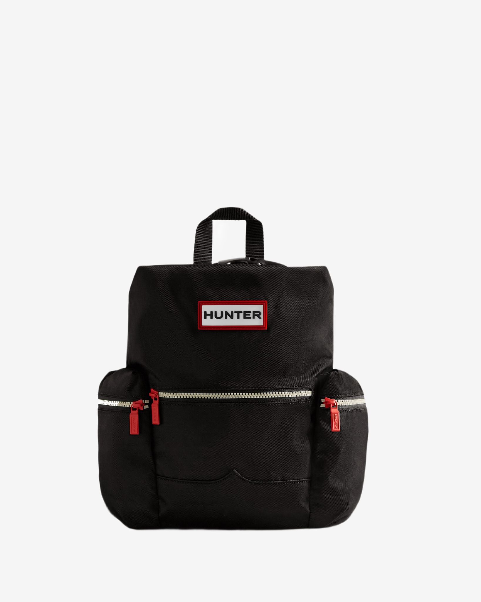 hunter nylon mini backpack | Black/Gunmetal This neat and compact zip Hunter Pioneer Topclip Mini Backpack