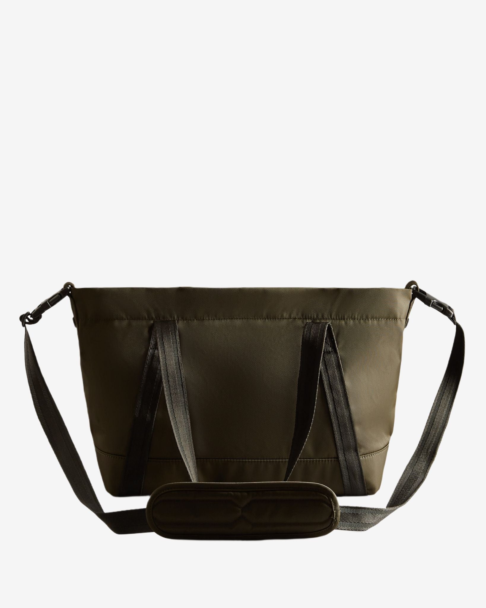 Nylon Midi Topclip Tote Bag Dark Olive
