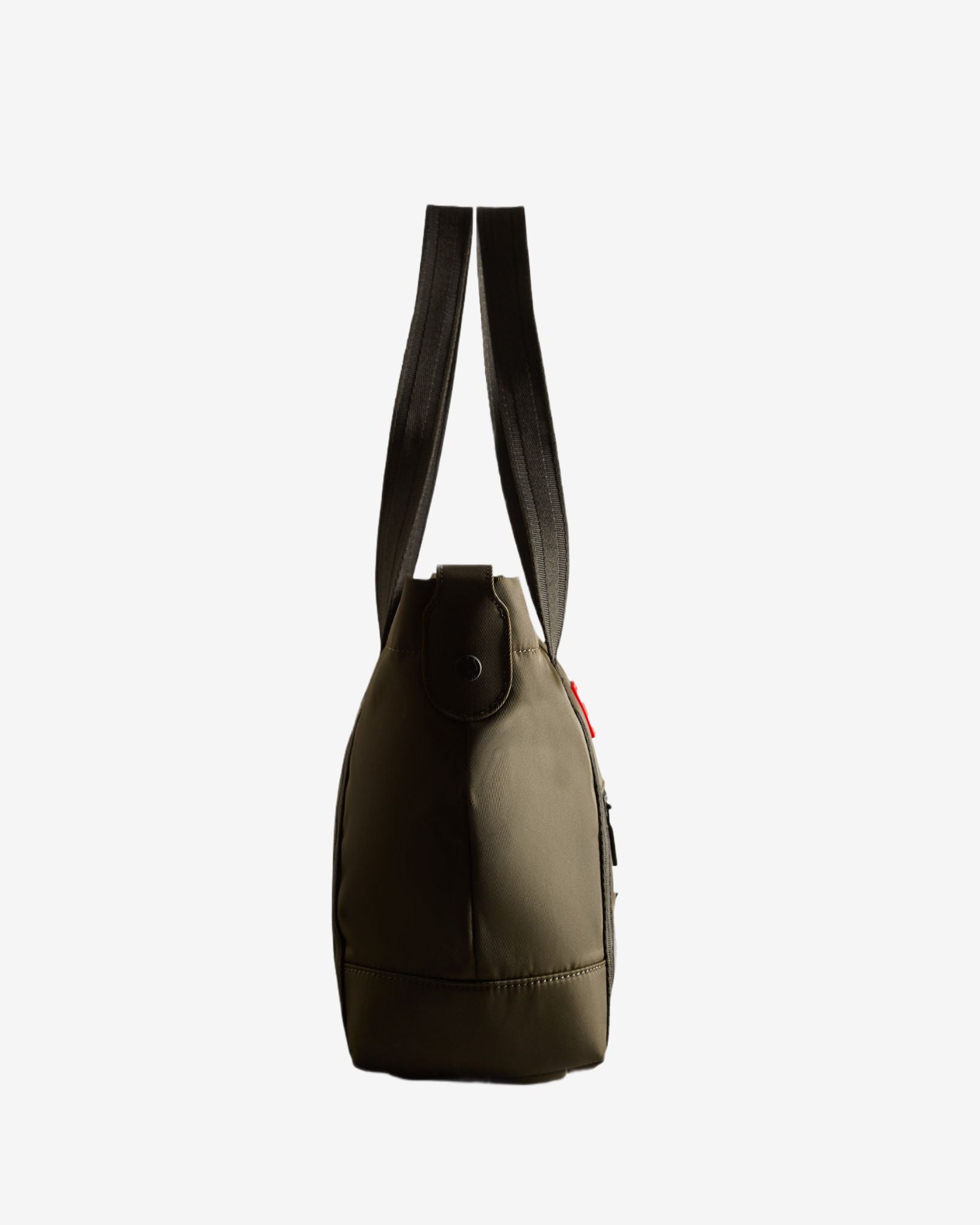 Nylon Midi Topclip Tote Bag Dark Olive