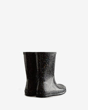 Kids First Classic Giant Glitter Rain Boot Black