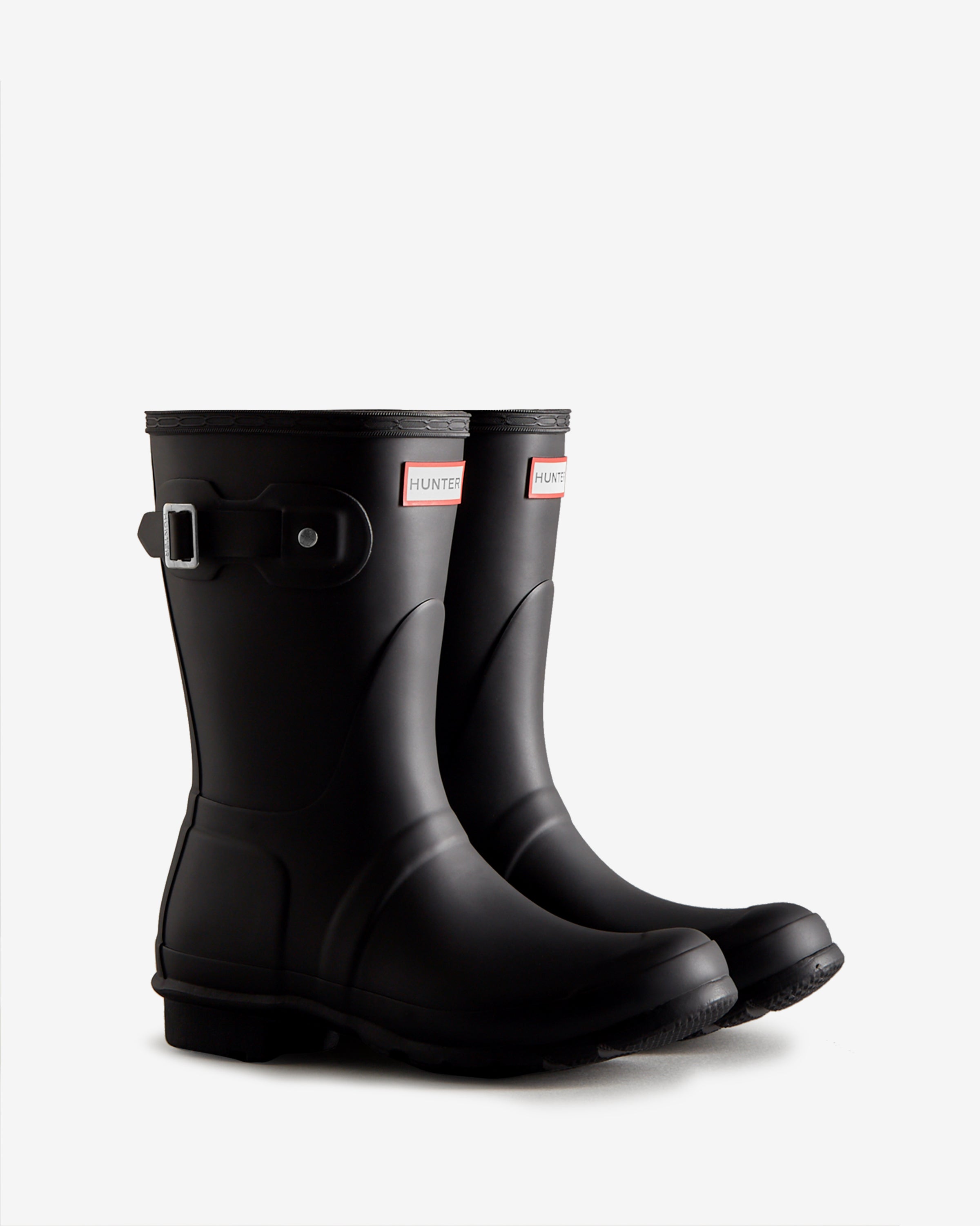 HUNTER＊ORIGINAL SHORT レインブーツ BLACK UK9 Hunter Boots Women's Original Short Boots Black