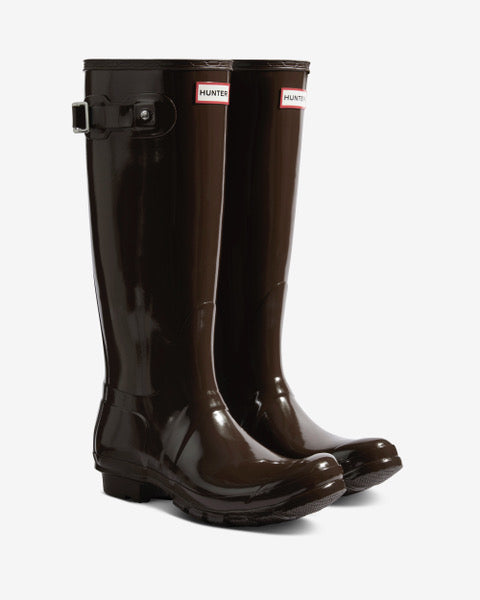 Women's Original Tall Gloss Boots Chocolate Brown