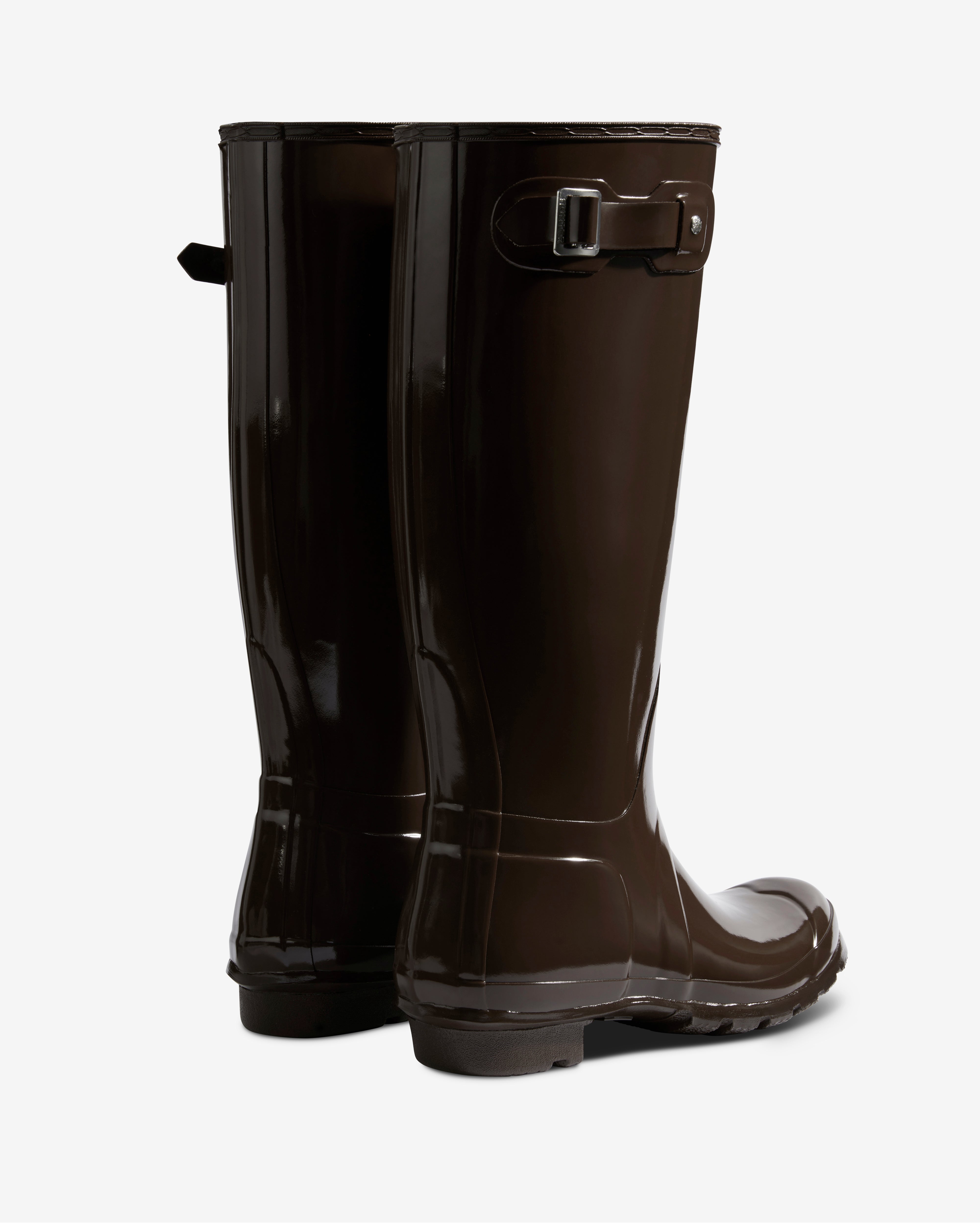Hunter Boots Women's Original Tall Gloss Boots Chocolate Brown