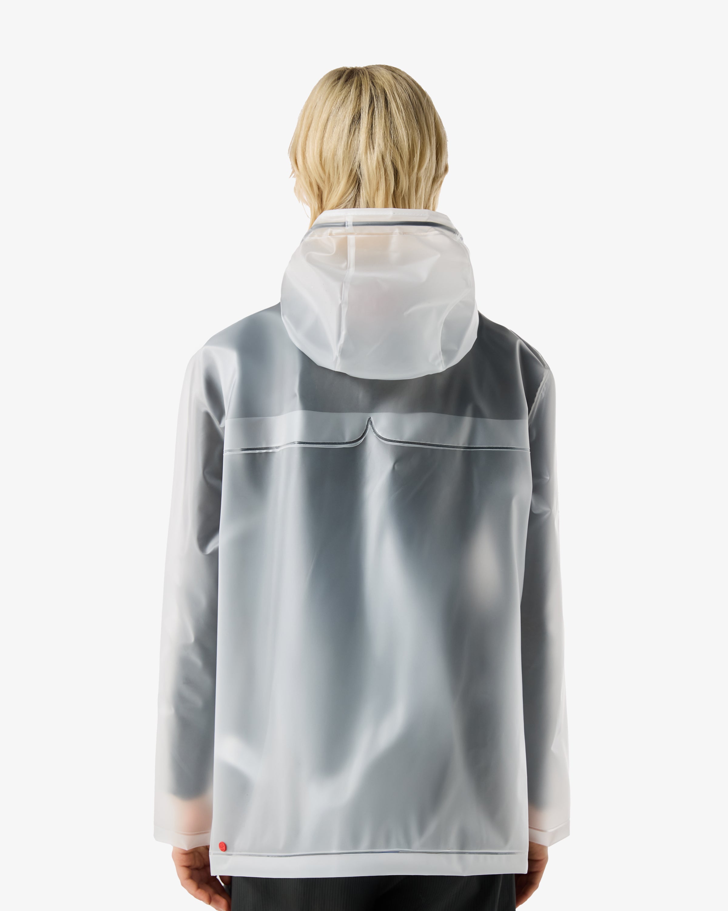Unisex Hooded Rain Jacket Clear Matte