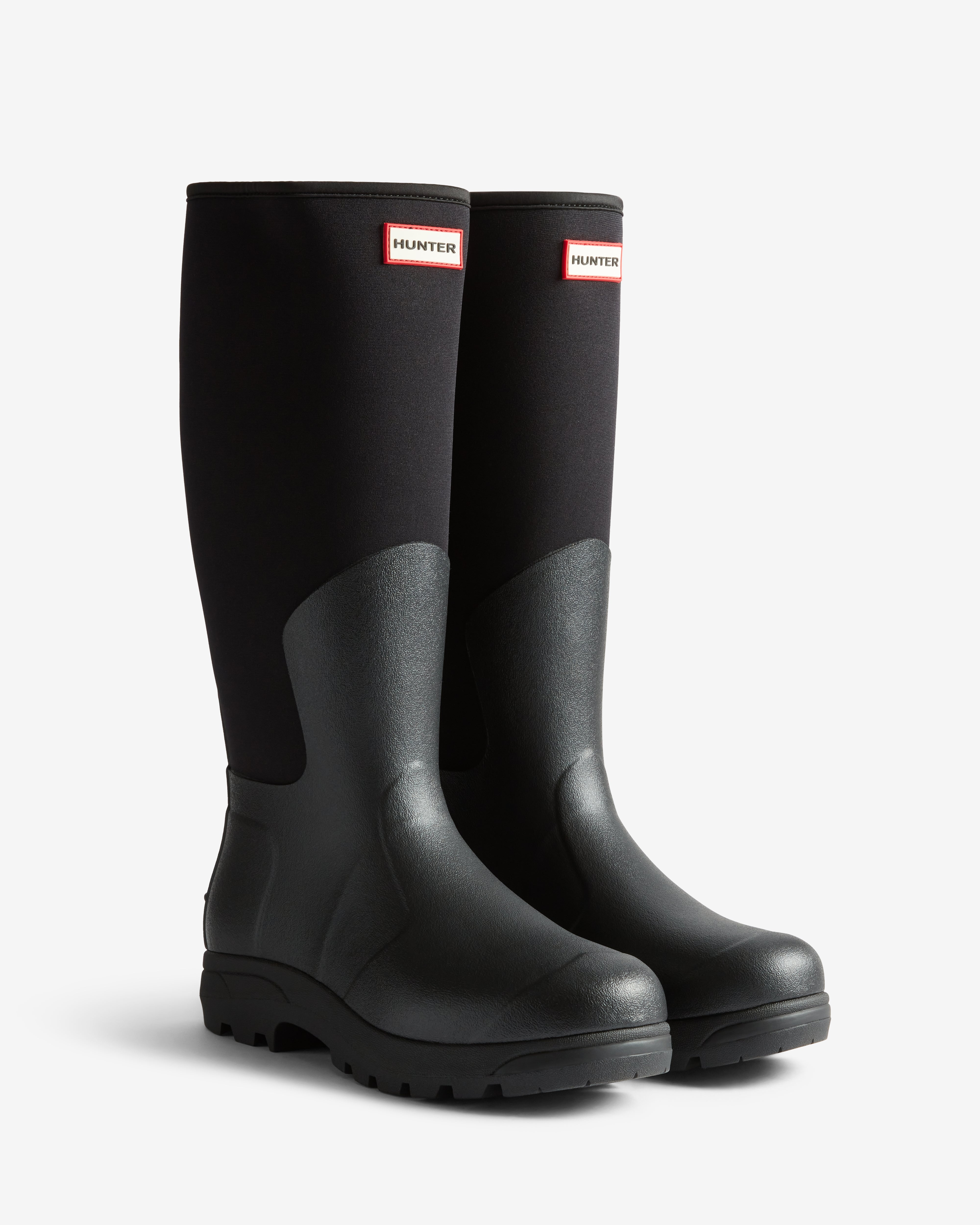 Hunter Boots Unisex Balmoral Neoprene Tall Boot Dark Olive Black