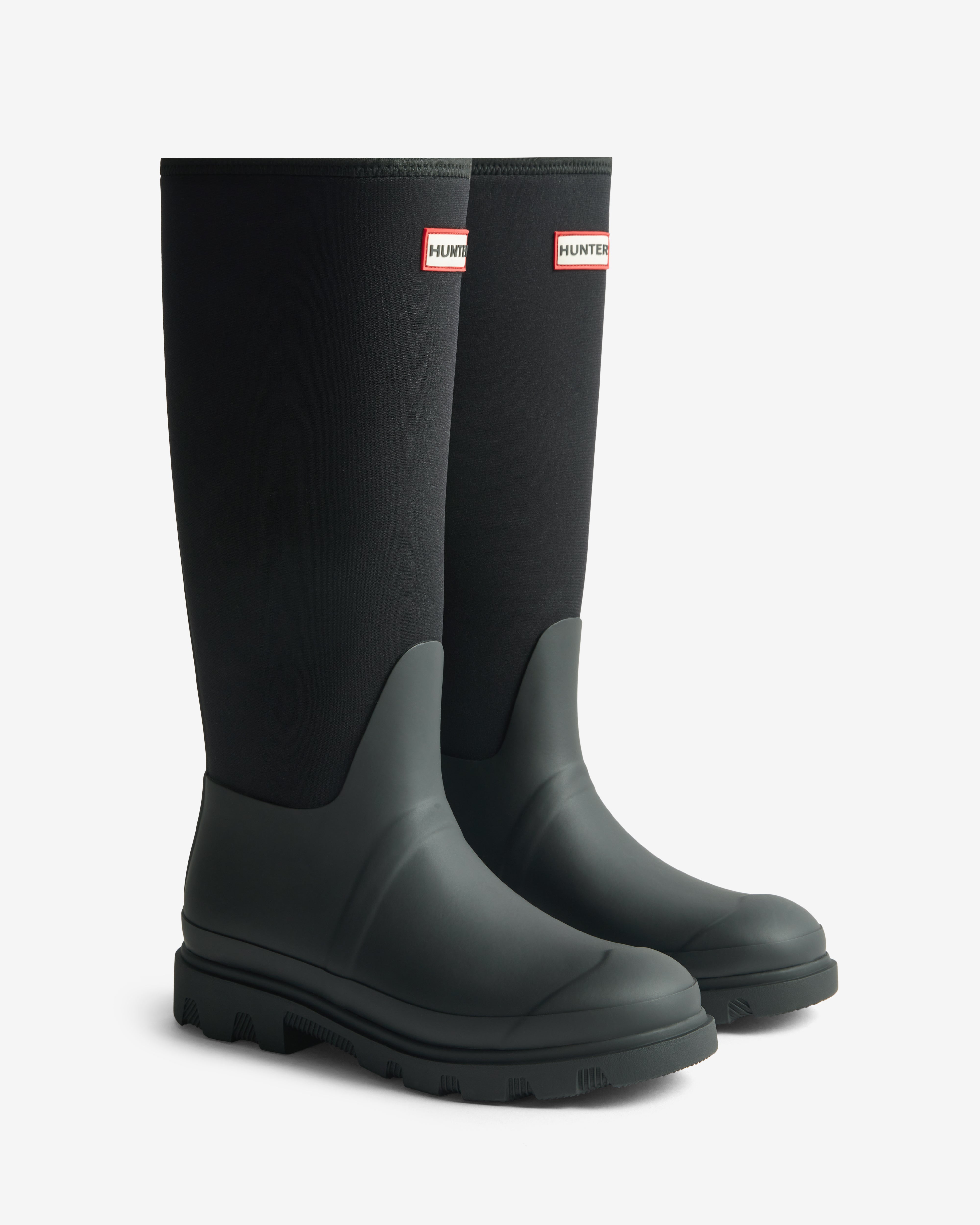Unisex Downpour Neoprene Leg Tall Boot Black