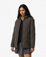 Witton Quilted Shacket Chocolate Brown